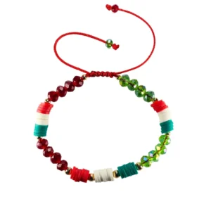 Pulsera tejida tricolor