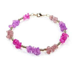 Pulsera de chip de jade de diferentes colores con cerradura de perico