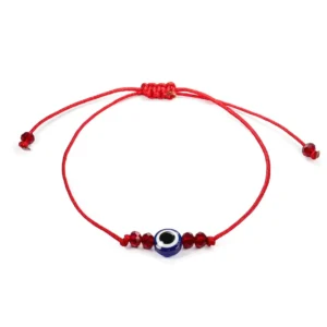 Pulsera de hilo con ojito turco